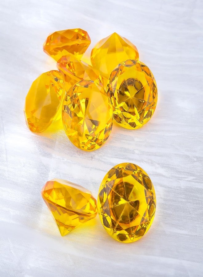 Niceup 26PCS Orange Fake Diamonds Big Gem Toys, 1.5in Pool Diving Gems Acrylic Plastic Gemstones for Kids, Party Décor Jewels Treasure Hunt Hiding Sensory Bin Filler Toys Craft Supplies - Image 4